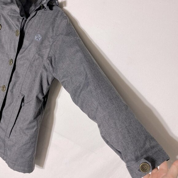 SESSIONS Grey Snowboard Ski Winter Jacket Coat With RECCO M - Picture 7 of 15